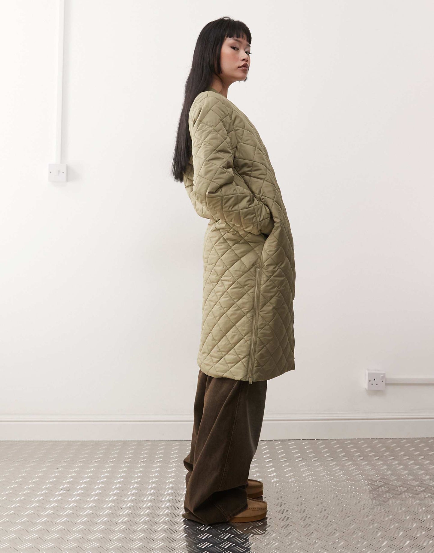 Quilted Longline Jacket