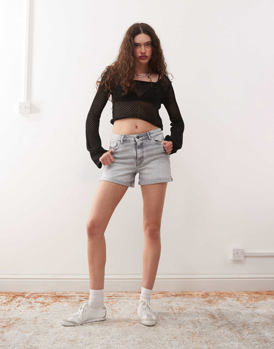 Moni High Waisted Denim Shorts