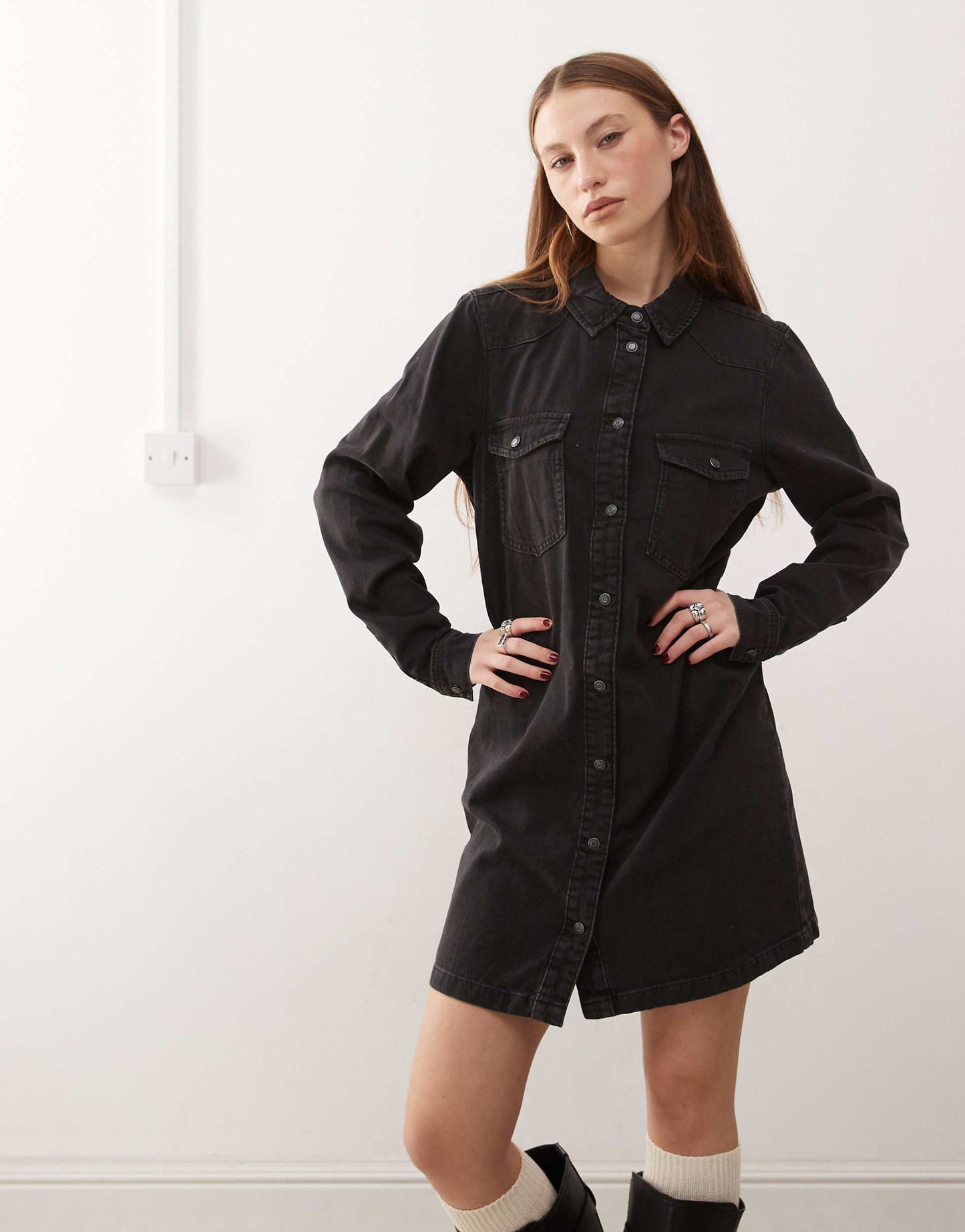 Long Sleeve Denim Dress