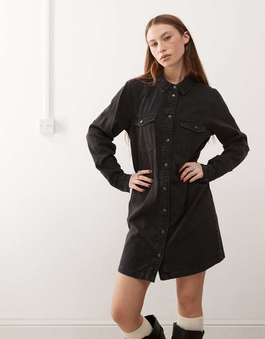 Long Sleeve Denim Dress