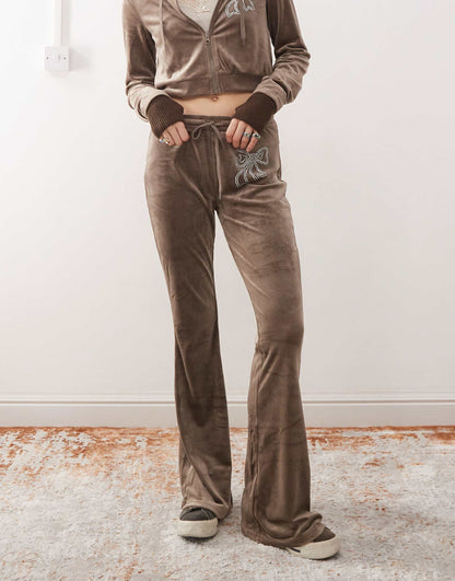 High Waisted Velour Trouser Co-Ord