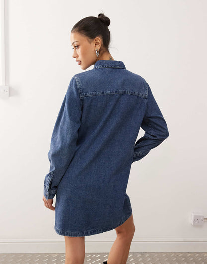 Long Sleeve Denim Dress