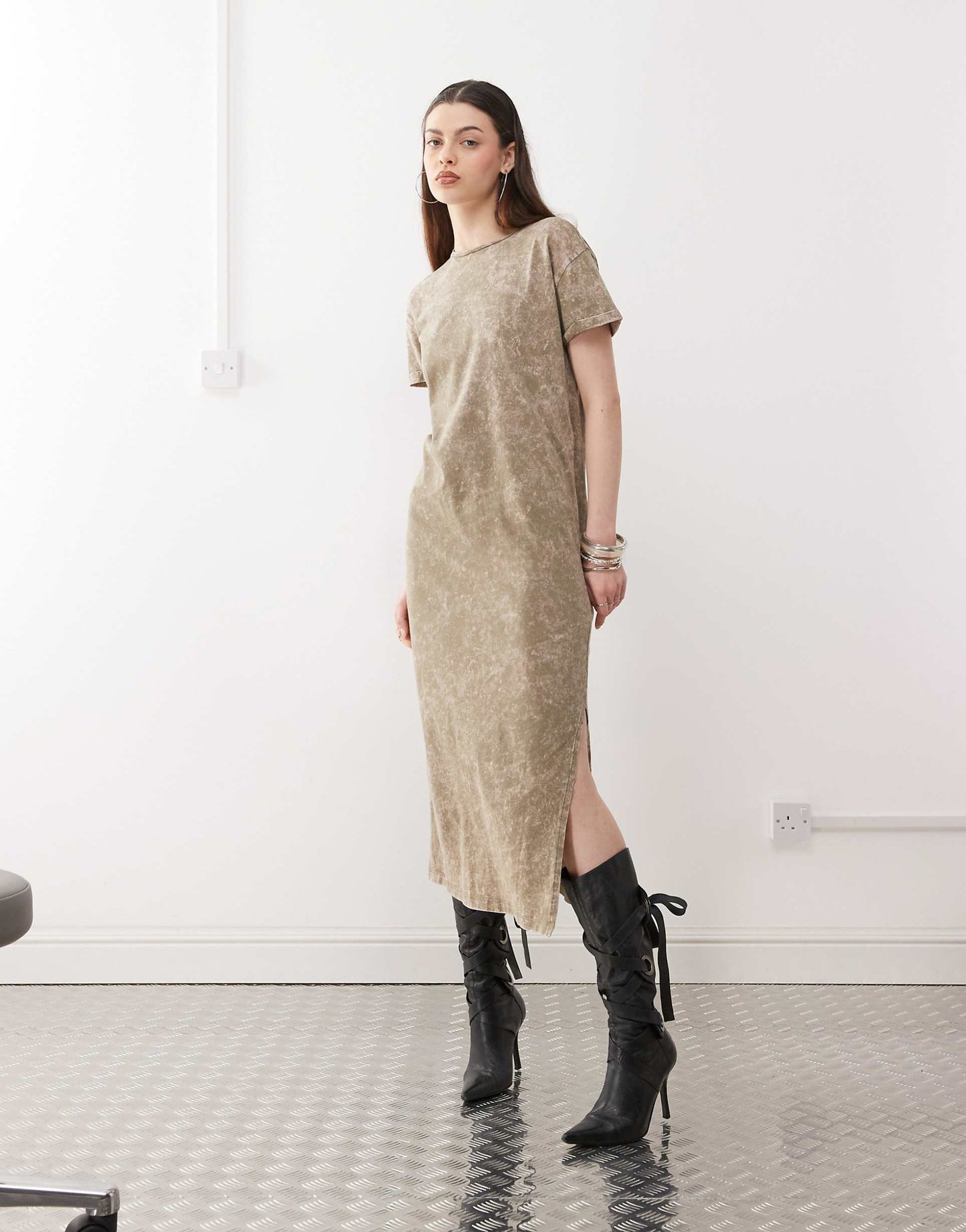 Midaxi Split T-Shirt Dress
