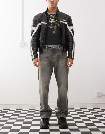 Space Relaxed Fit Straight Leg Jeans