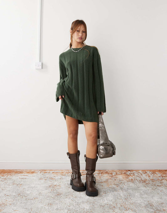 Fiona Chunky Rib Knitted Mini Dress