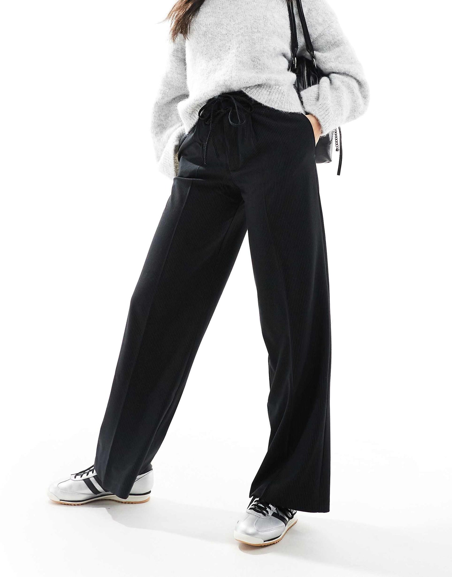 Bow Belt Wide Leg Trousers