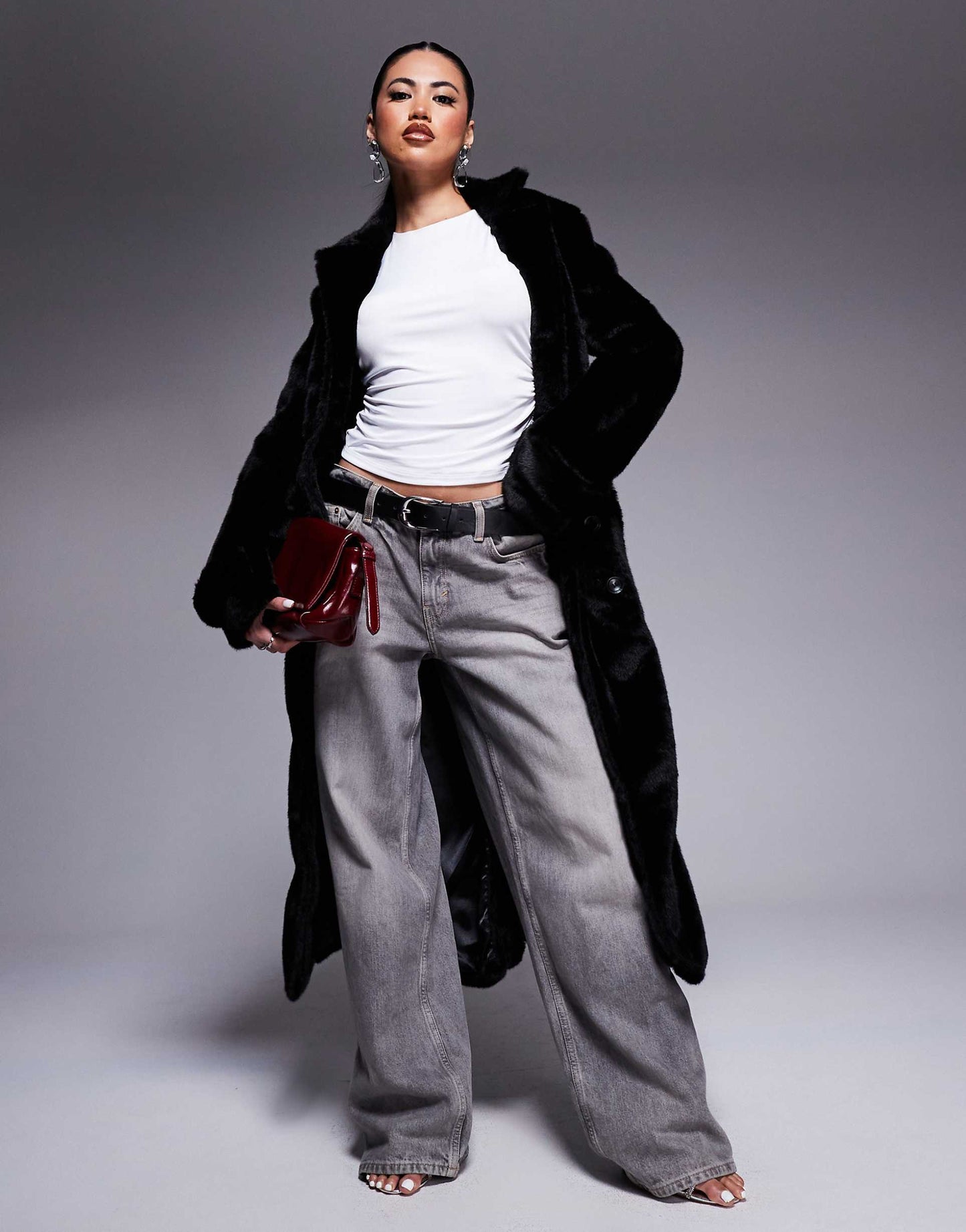 Premium Faux Fur Wrap Over Coat