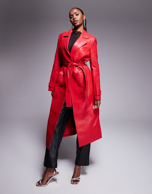 Pu Trench Coat