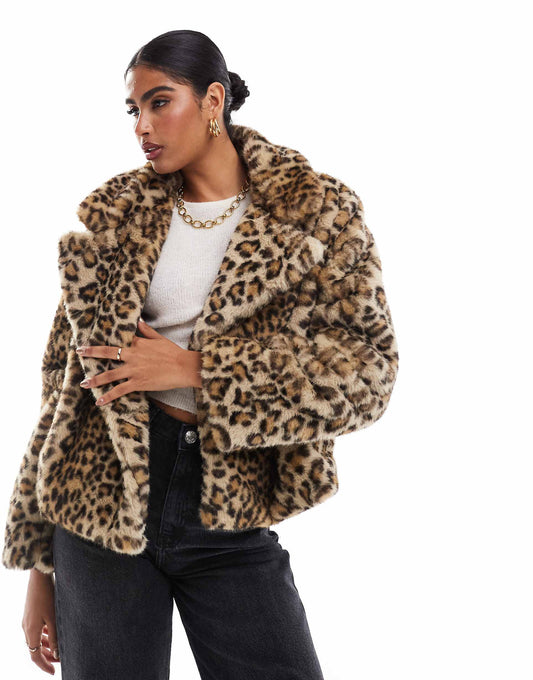 Faux Fur Cropped Jacket