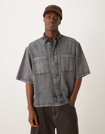 Boxy Oversized Denim Shirt