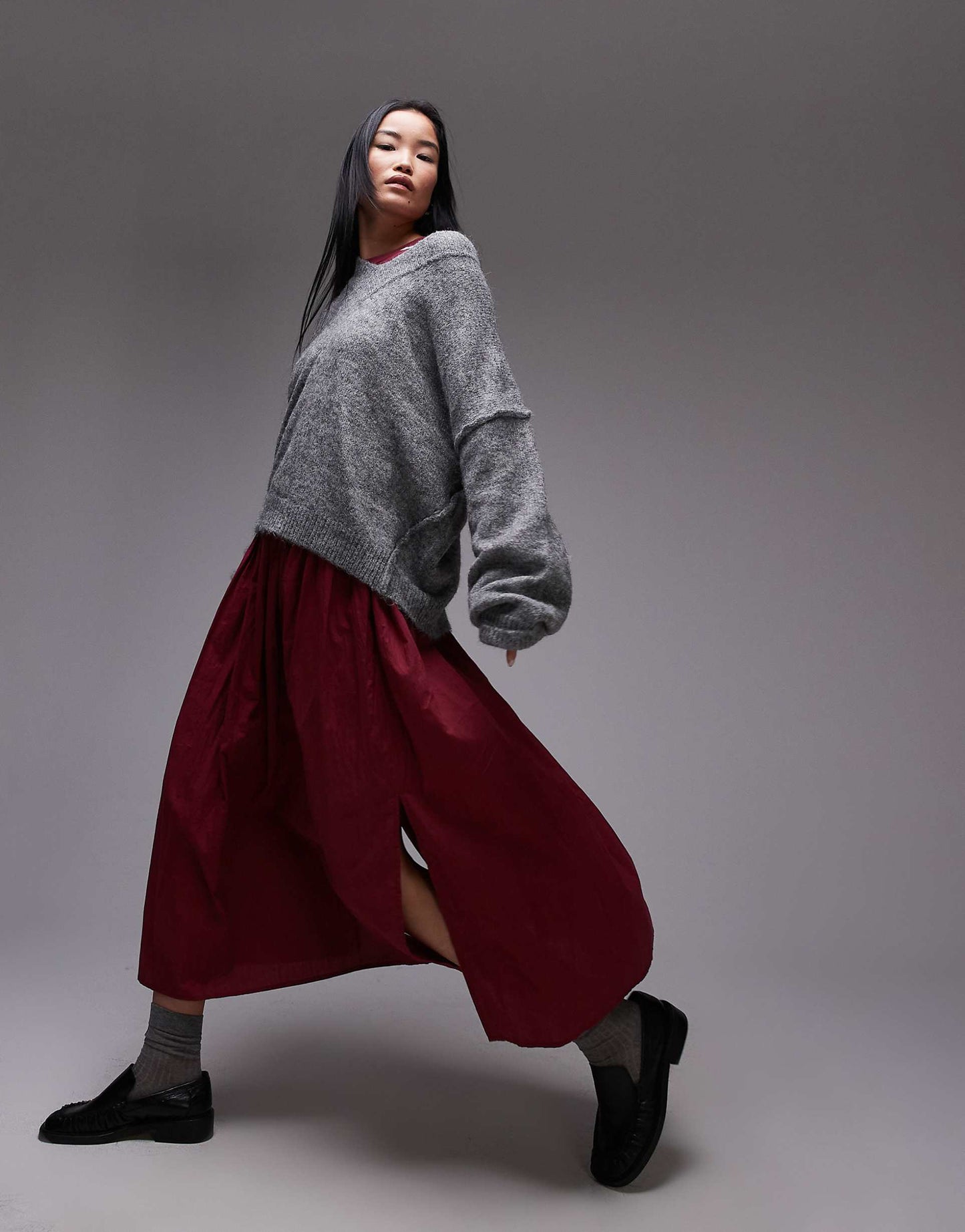 Crinkle Cotton Laundered Full Skirt