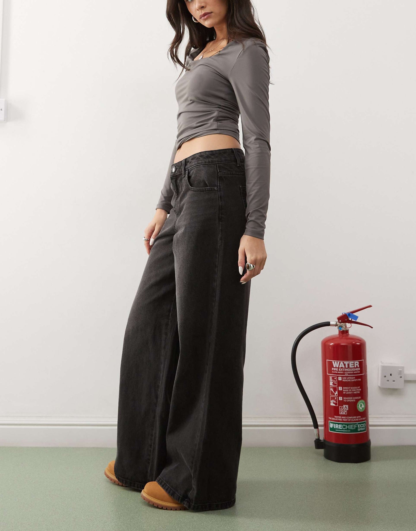 Andy Low Rise Wide Leg Jeans