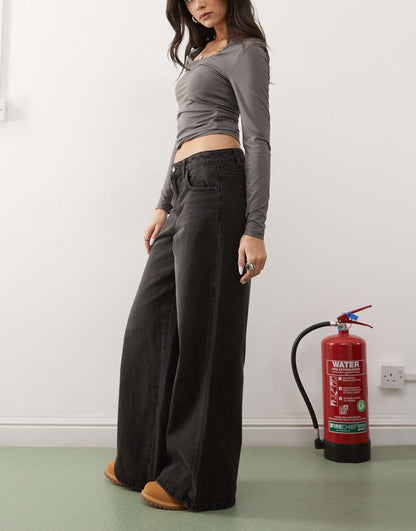 Andy Low Rise Wide Leg Jeans