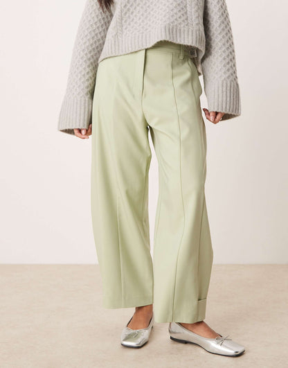 Petite Tailored Tab Detail Trousers