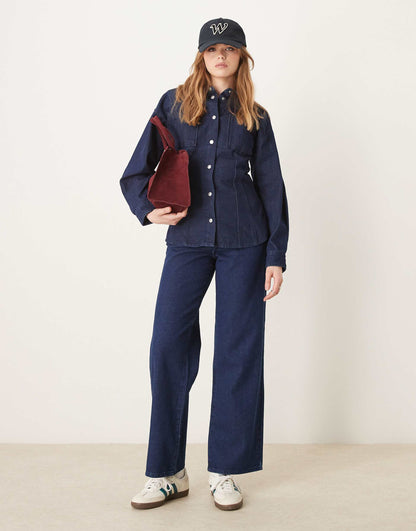 High Waist Wide Leg Jean Co-Ord
