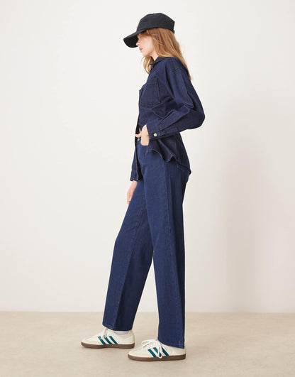 High Waist Wide Leg Jean Co-Ord