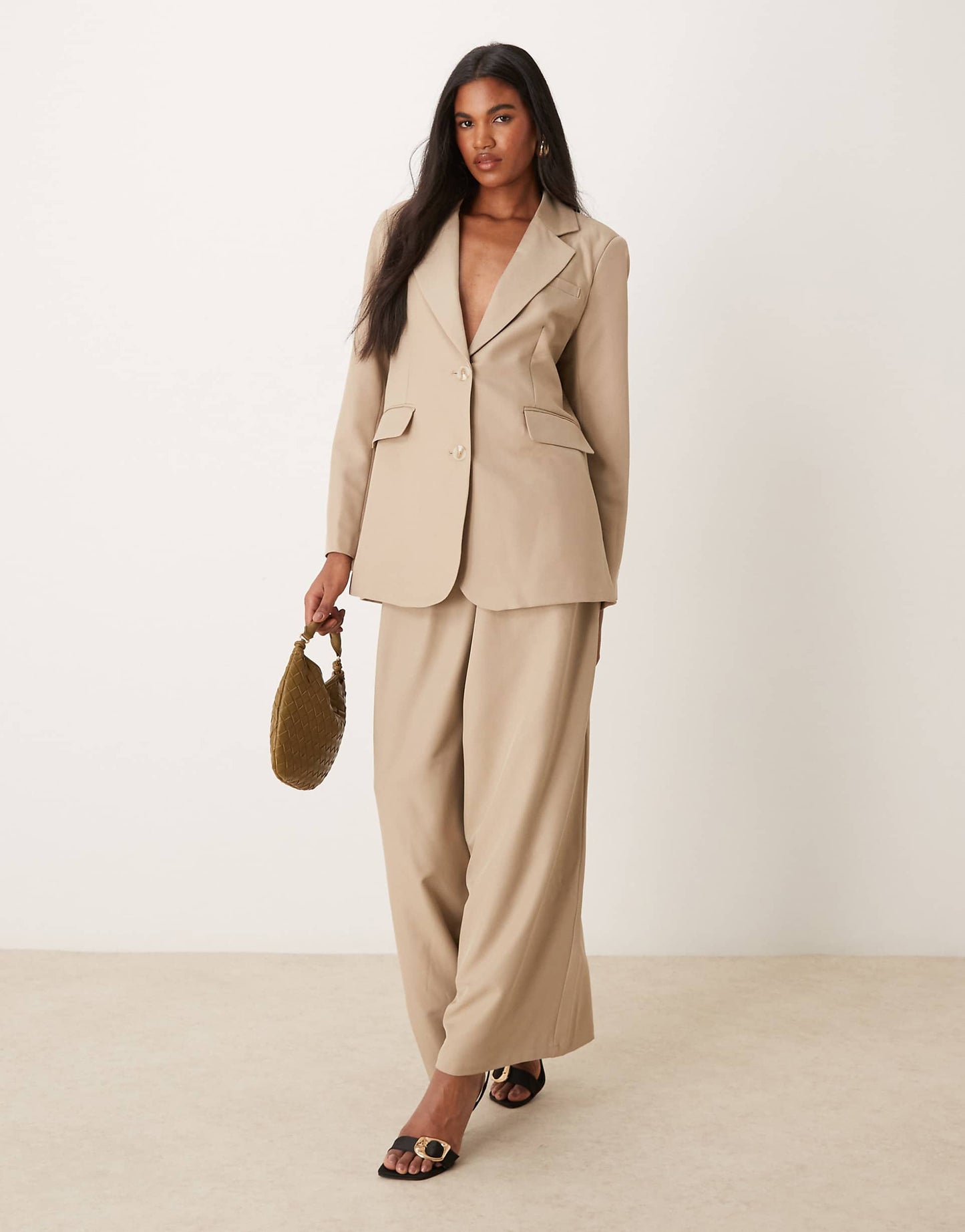 Pleated Wide Leg Trouser Co-Ord
