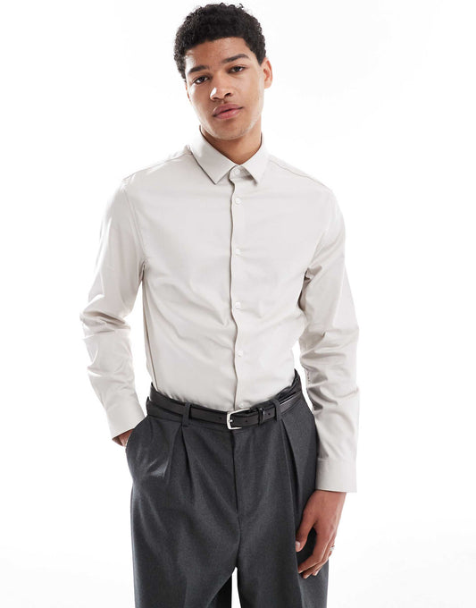 Formal Easy Iron Twill Regular Shirt