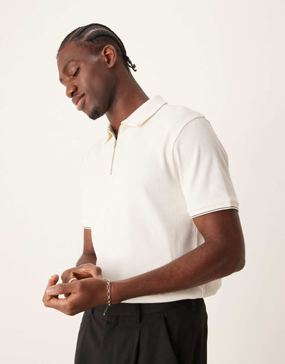 Polo With Zip Collar