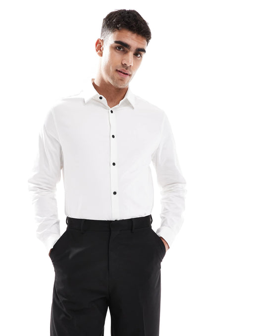 Formal Easy Iron Twill Regular Shirt