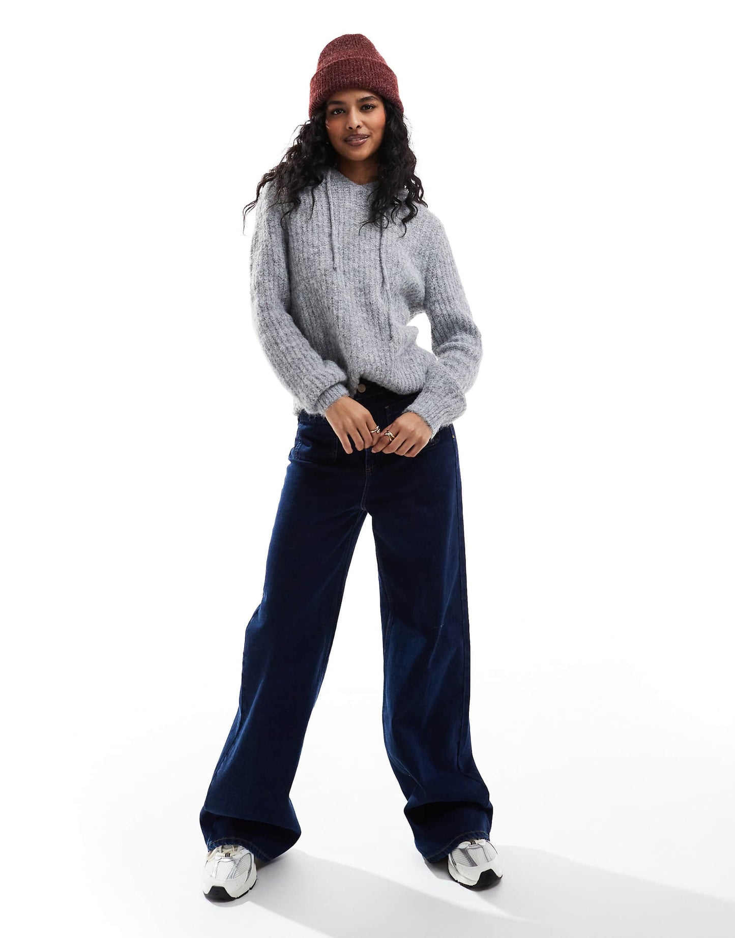 Chunky Ribbed Hooded Jumper