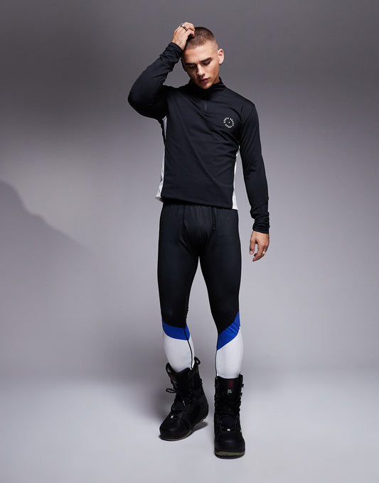 Ski Fleece Back Stripe Leggings