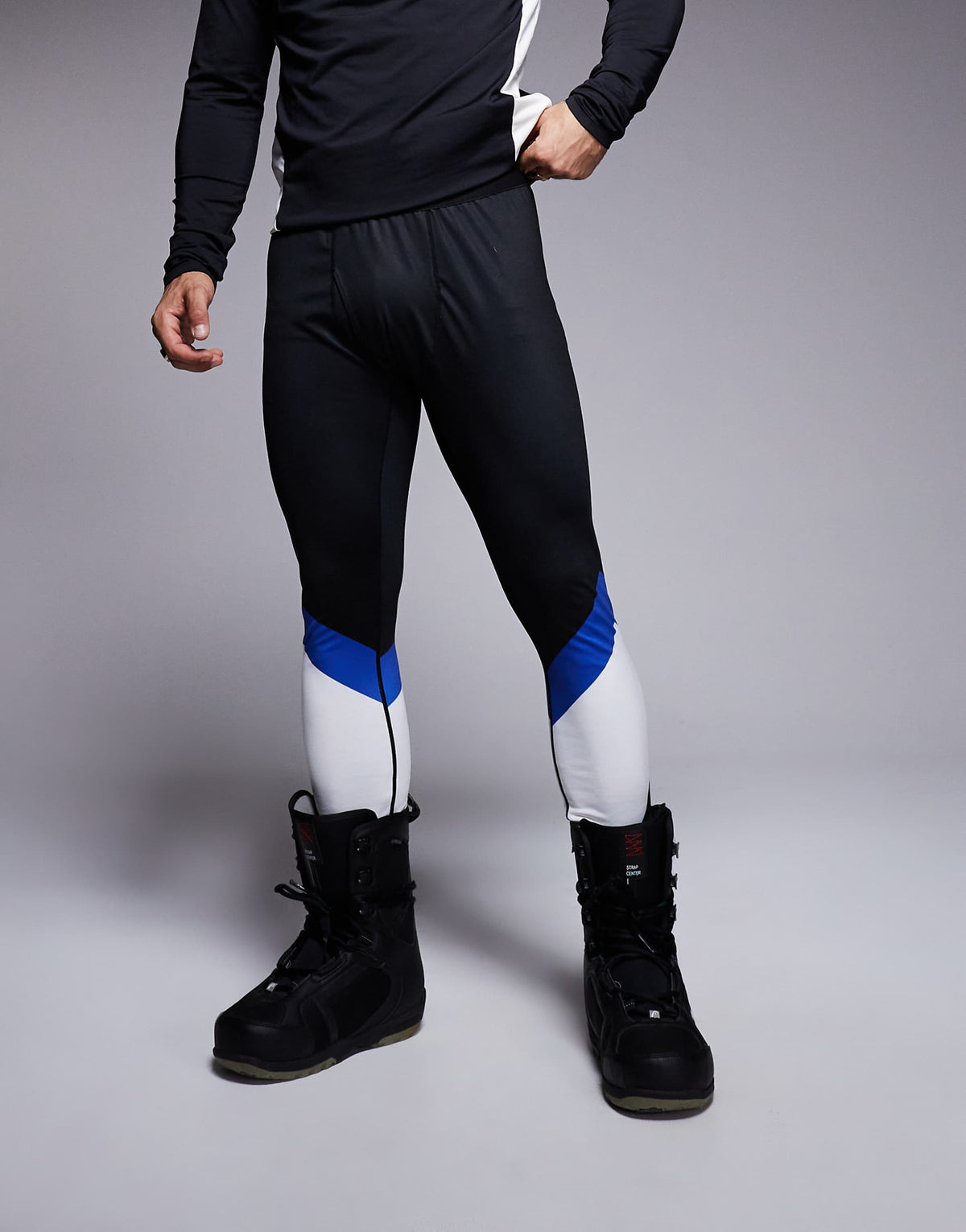 Ski Fleece Back Stripe Leggings