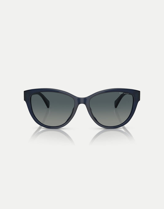 Ra5299U Oval Polarised Sunglasses With Blue Lens