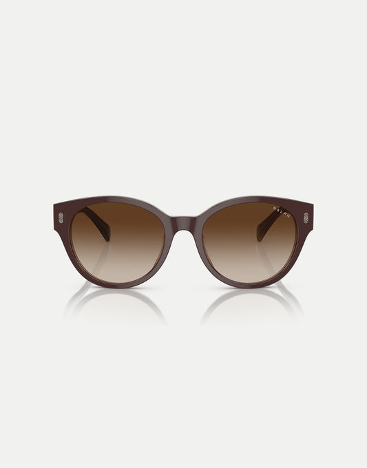 Ra5302U Round Sunglasses With Brown Lens