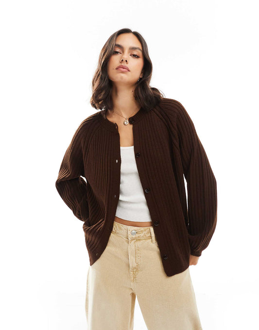 Knitted Raglan Cardigan