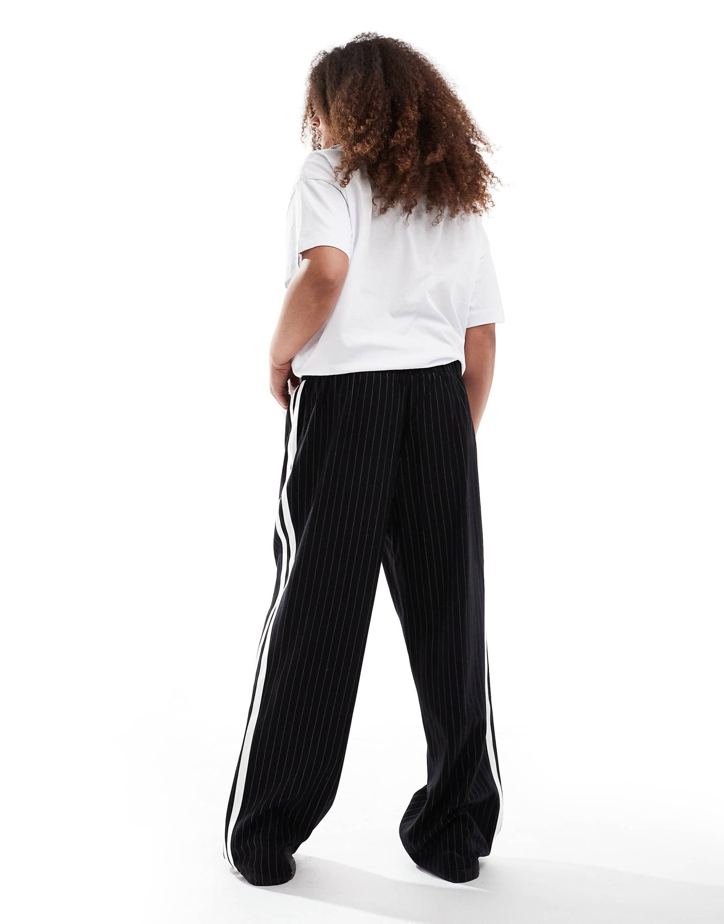 Plus Exclusive Side Stripe Wide Leg Trousers