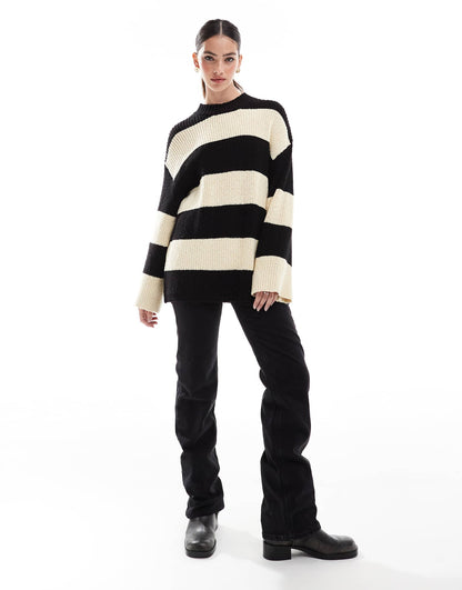 Oversized Crew Neck Cotton Jumper