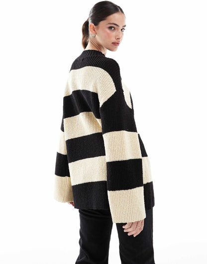 Oversized Crew Neck Cotton Jumper