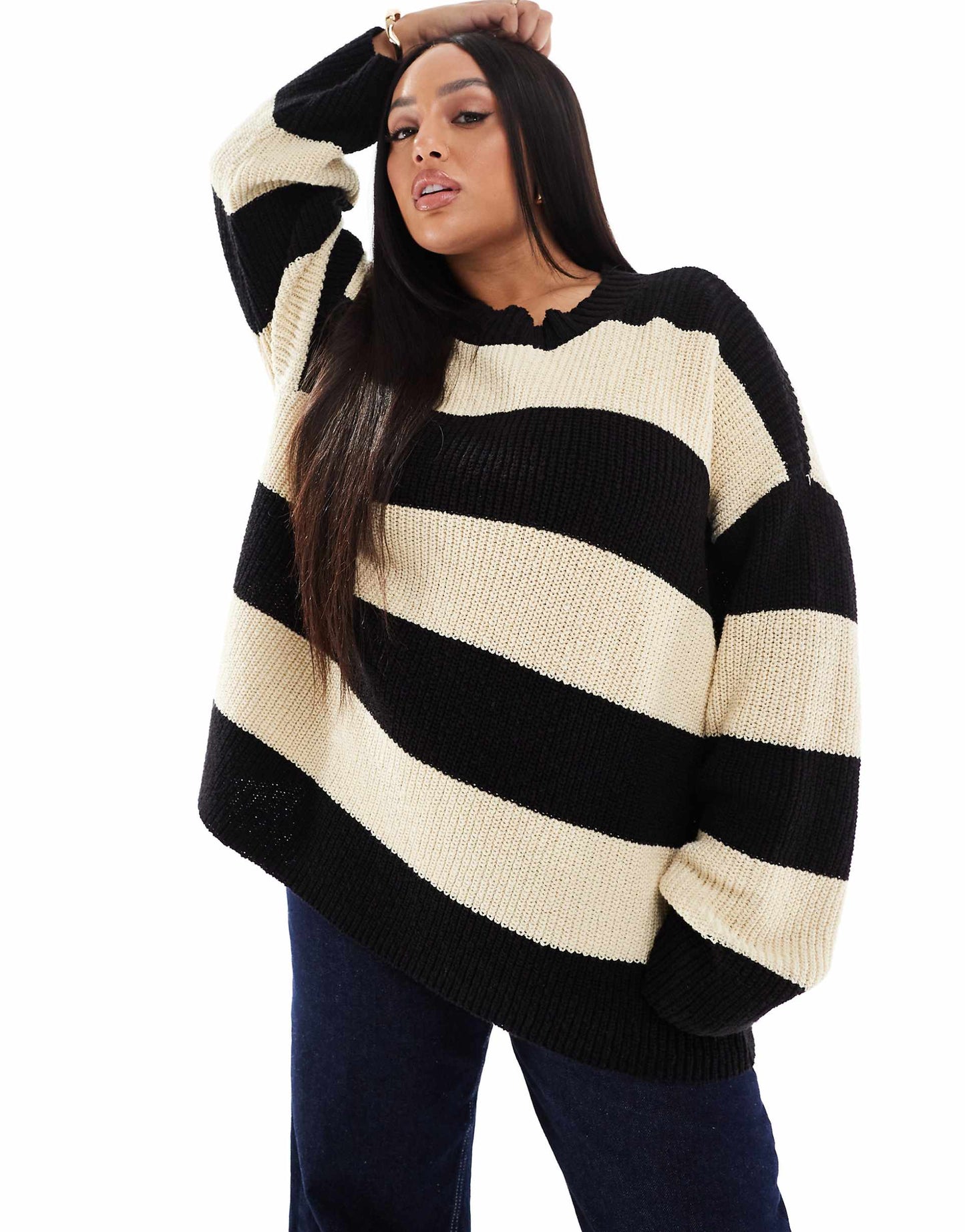 Plus Exclusive Oversized Crew Neck Jumper