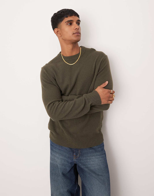 Roundneck Regular Fit Wool Sweater