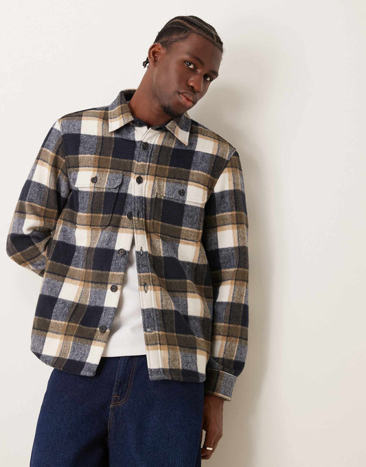 Regular Fit Checkered Flannel Shirt