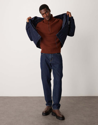 Knitted Quarter Zip Jumper