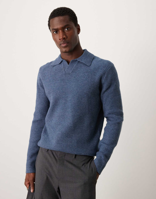 Ribbed Detail Collar Knit Jumper
