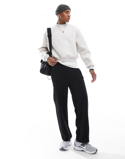 Boxy Oversized Cropped Scuba Sweatshirt