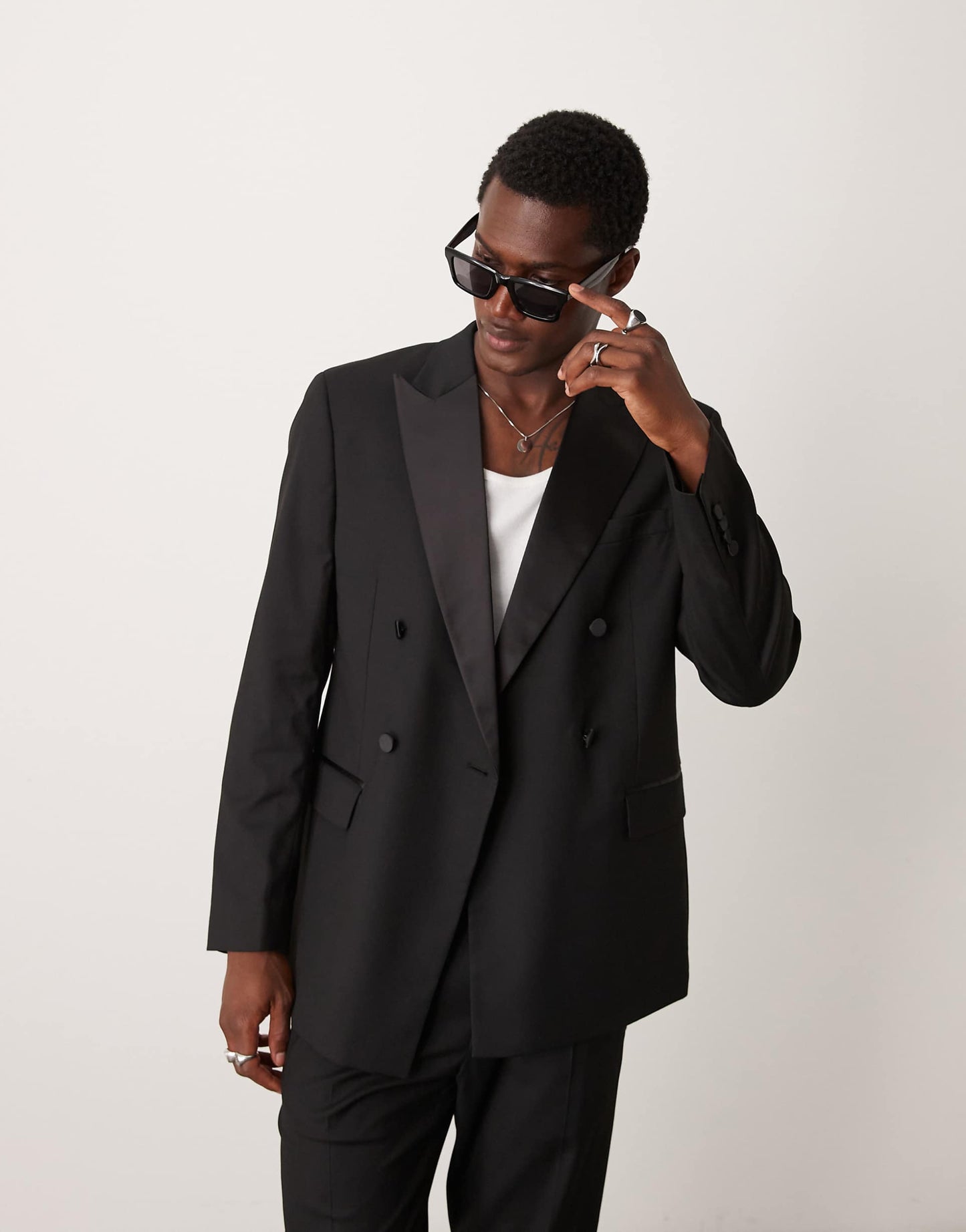 Peak Lapel Double Breasted Slim Fit Blazer Co-Ord