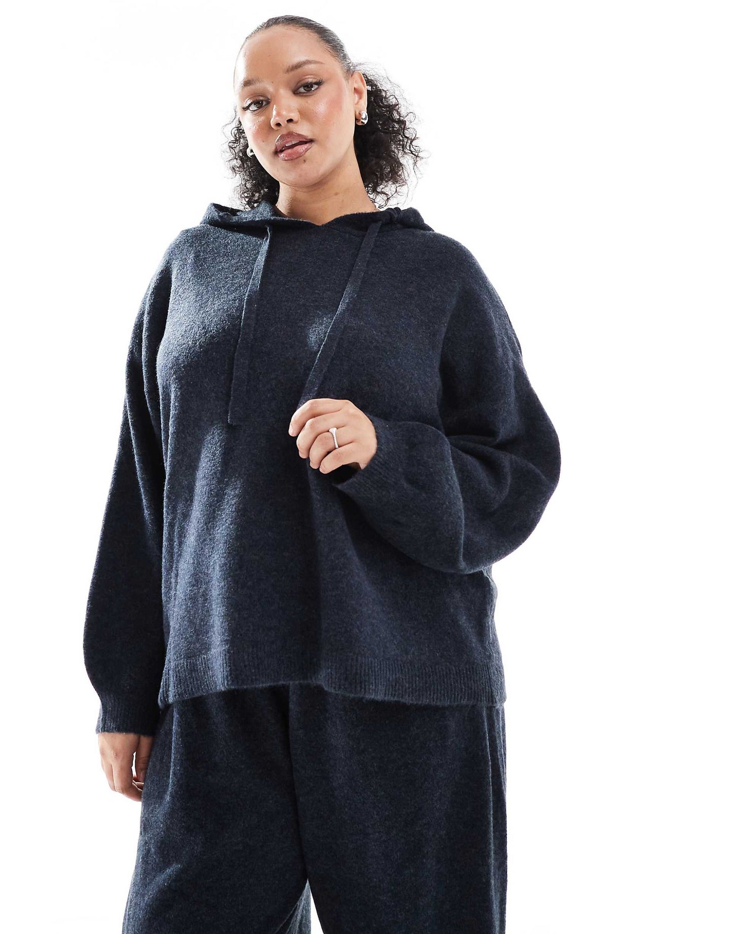 Curve Cozy Knitted Hoodie Co-Ord