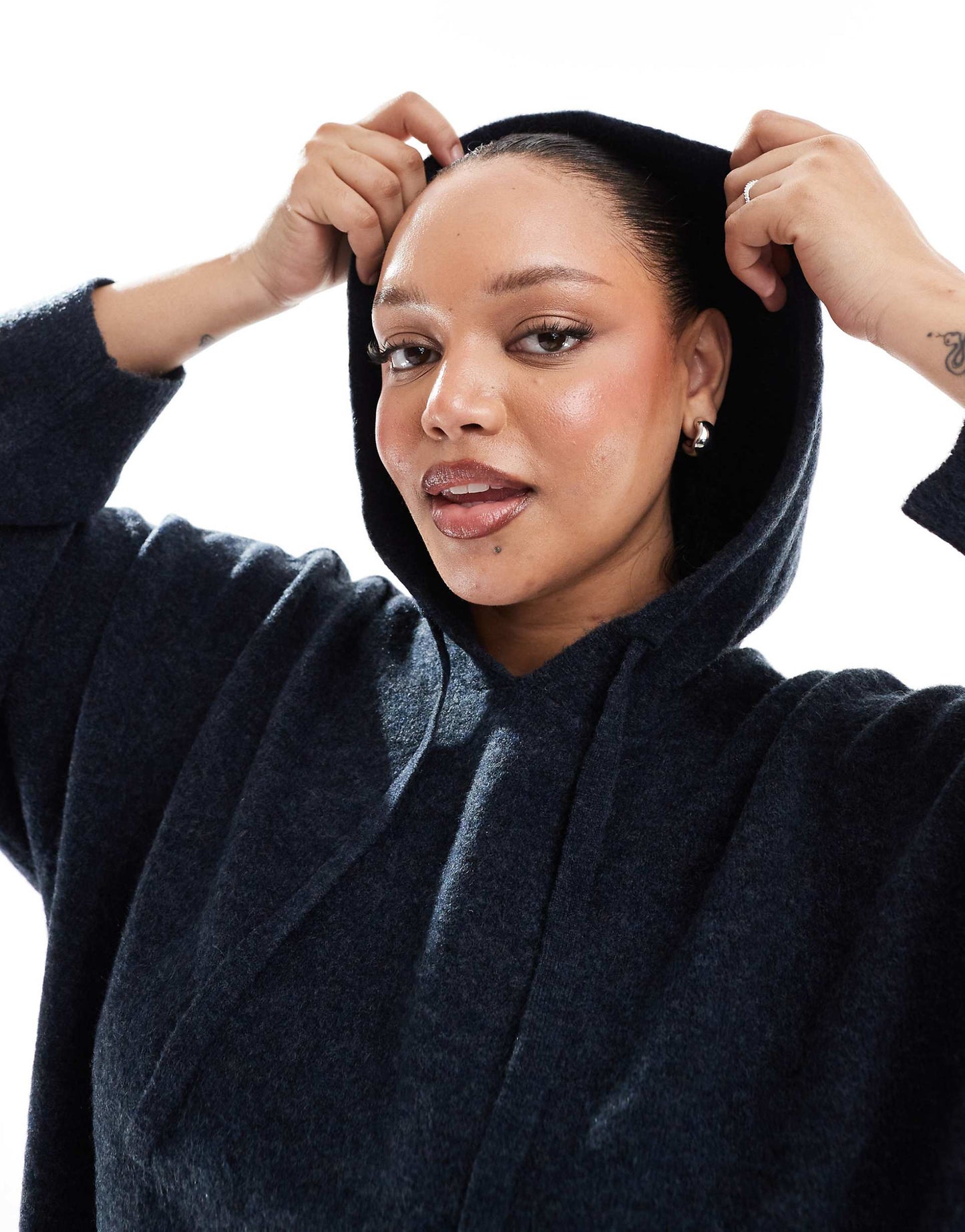 Curve Cozy Knitted Hoodie Co-Ord