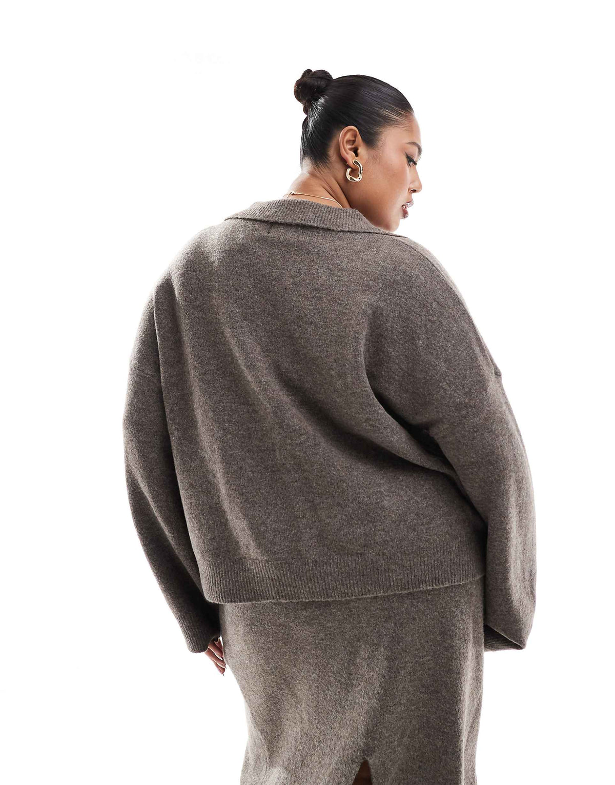 Curve Open Polo Neck Jumper Co-Ord