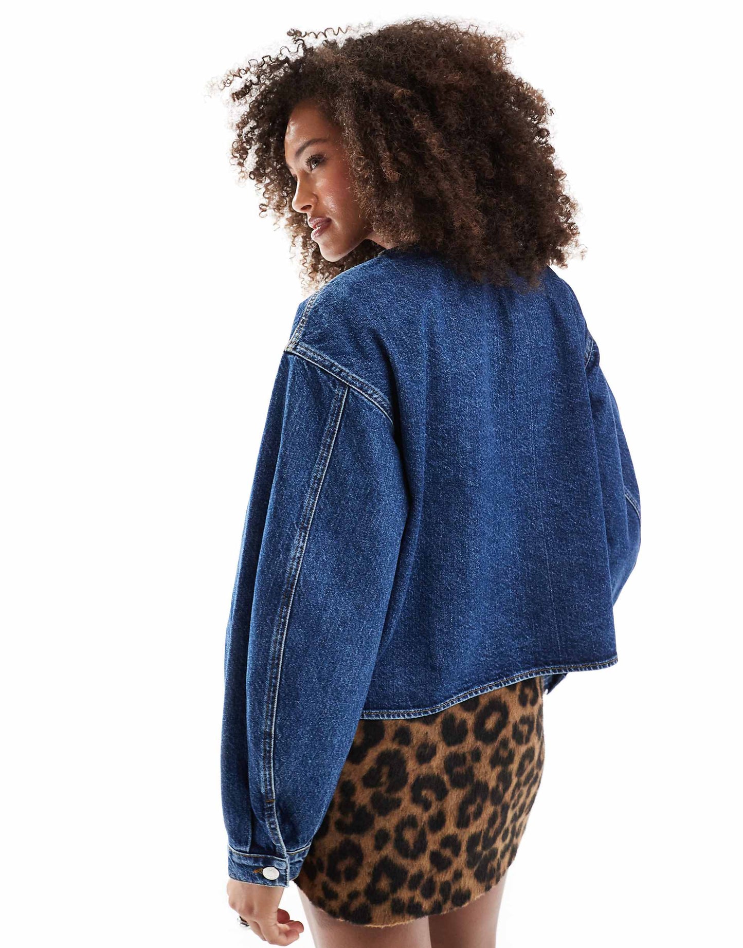 Denim Bubble Hem Jacket