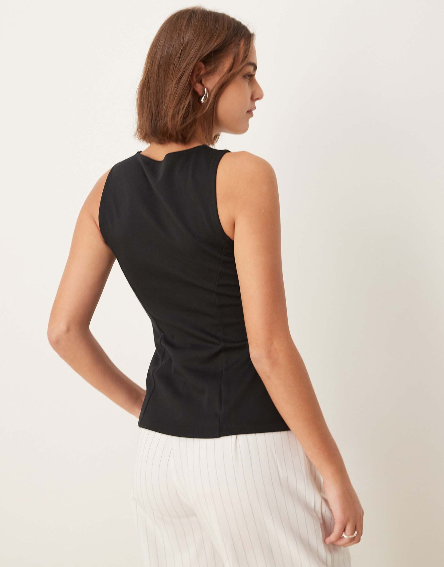 Crew Neck Button Down Jersey Waistcoat