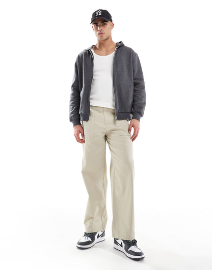 Straight Leg Herringbone Trouser
