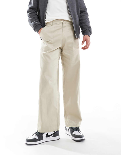 Straight Leg Herringbone Trouser