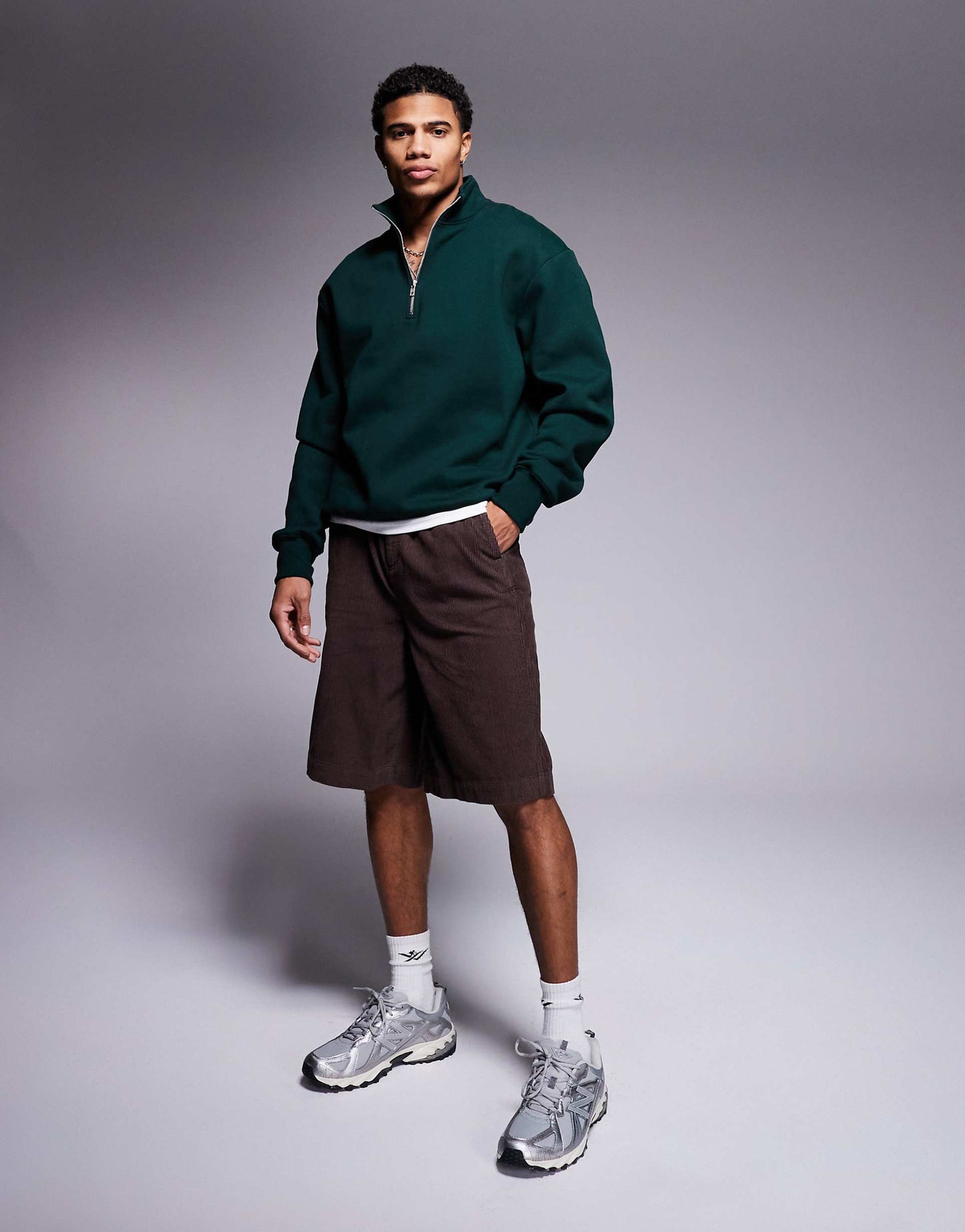 Long Length Corduroy Jort