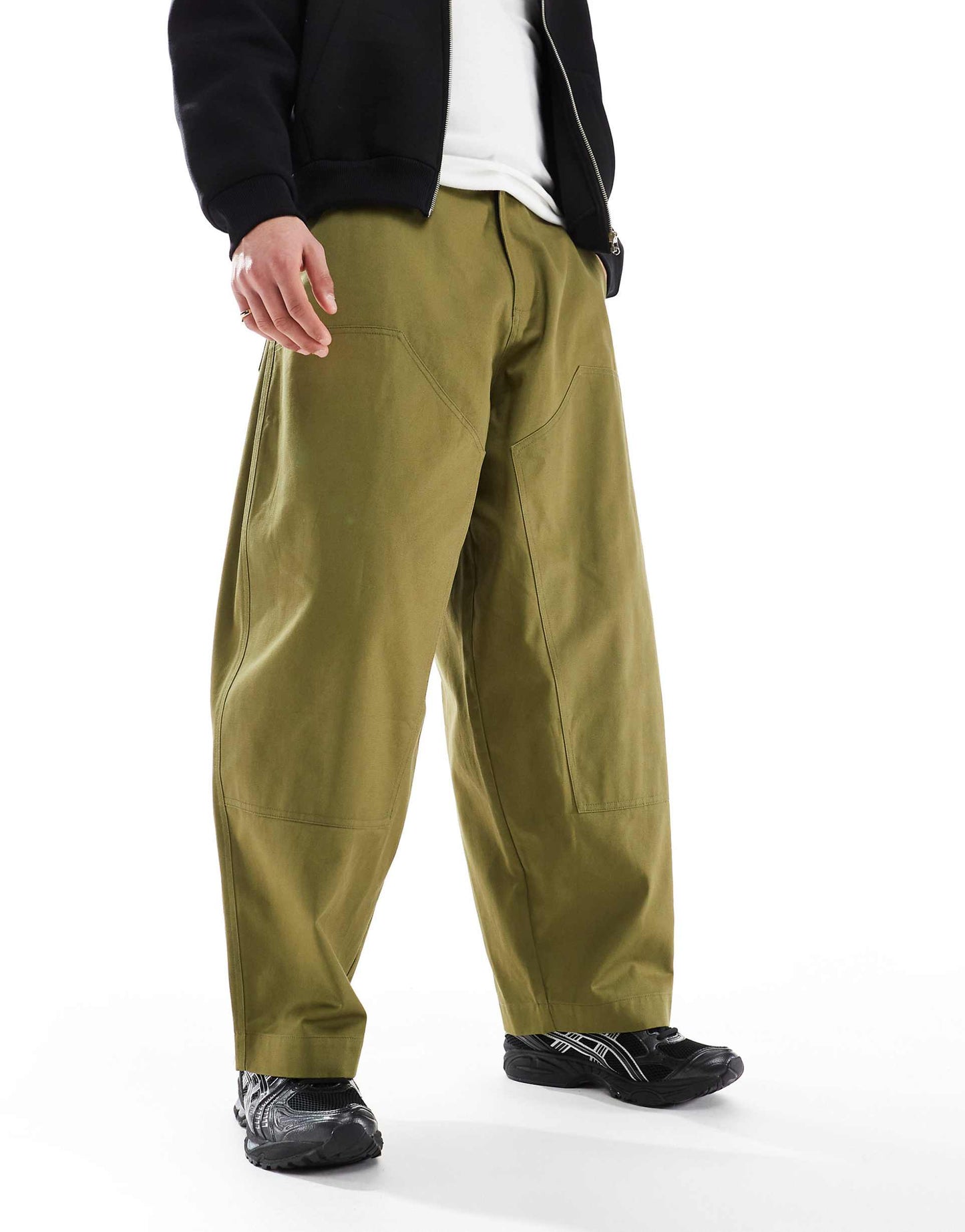Oversized Baggy Trousers With Knee Panels