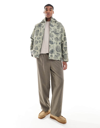 Hooded Jacket With Flower Print